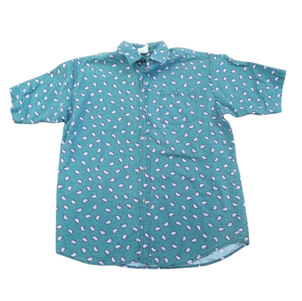 Men's Paisley Short Sleeve Shirt Size XL